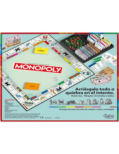 Monopoly Juego de Mesa clásico con Bandeja de...