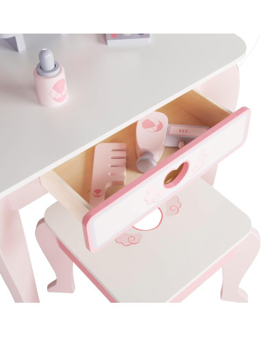 Tocador de Maquillaje para niñas con Taburete...