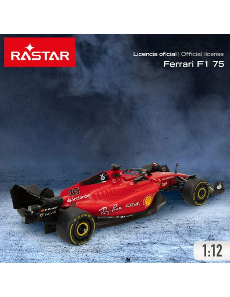 Rastar - Coche Teledirigido Fórmula 1 2022 Ferrari F1-75 Escala 1:12