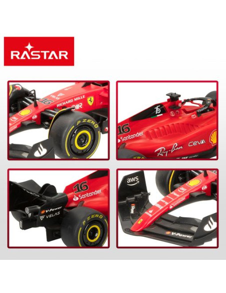 Rastar - Coche Teledirigido Fórmula 1 2022 Ferrari F1-75 Escala 1:12
