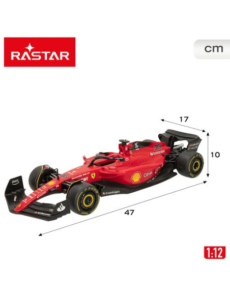 Rastar - Coche Teledirigido Fórmula 1 2022 Ferrari F1-75 Escala 1:12