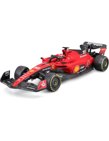 Tech RC Coche teledirigido Carrera Ferrari SF23, Licencia Oficial, Fórmula 1, Escala 1/24