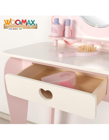 Tocador de Maquillaje para niñas, Taburete...