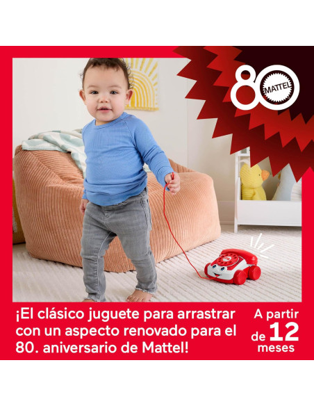 Teléfono parlanchín de juguete para bebés, Edición 80 aniversario de Mattel