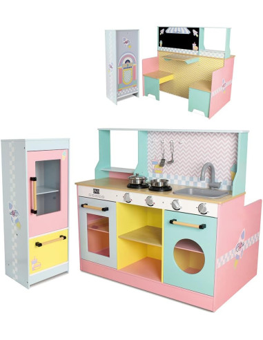 Cocina Restaurante de Madera 4 módulos 2 en 1...