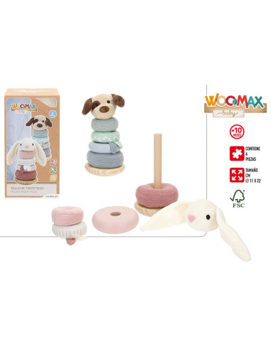 Juego de 6 anillos Animales Tentetiesos 