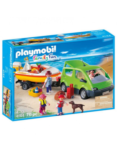 Playmobil Family Fun Coche Familiar Con Lancha - 4144