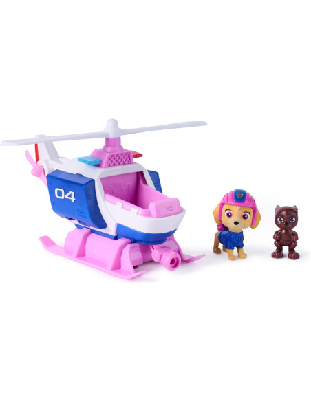 Paw Patrol Patrulla Canina - Pack Helicóptero de Rescate Search & Rescue + Figura de Skye y Canguro