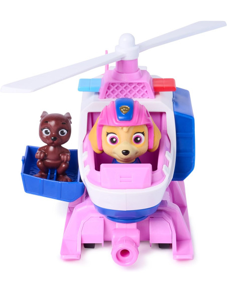 Paw Patrol Patrulla Canina - Pack Helicóptero de Rescate Search & Rescue + Figura de Skye y Canguro