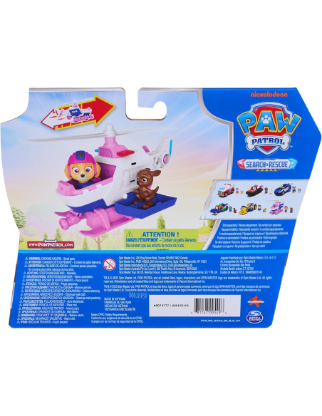 Paw Patrol Patrulla Canina - Pack Helicóptero de Rescate Search & Rescue + Figura de Skye y Canguro