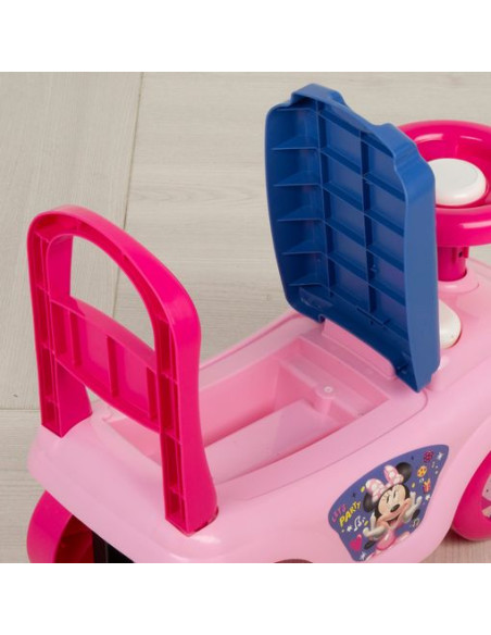 Minnie - Correpasillos Bebé Máx. 15 Kg Con Bocina, Teléfono Y Asiento Abatible Para Almacenaje 43x21
