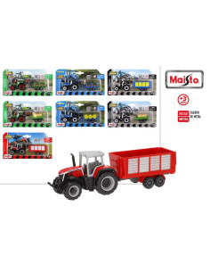 Tractor de Juguete Maisto Farm & Work con Remolque –...