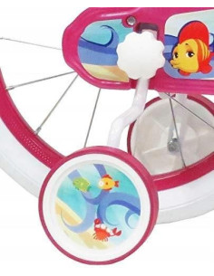Sea Life, Bicicleta para niños, Azul/Fucsia/Blanco, 16"... 2