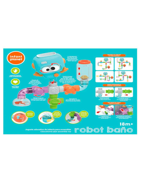 Robot baño – Juguete educativo de agua para ensamblar (Infant Planet)