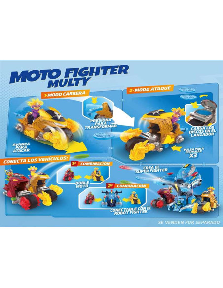 SUPERTHINGS – Moto Fighter Multy. Vehículo de Combate de Héroes de la Película