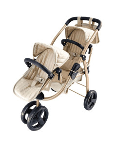 PequeBB Carro Gemelar Elegan Versalles 2 en 1 para Muñecas