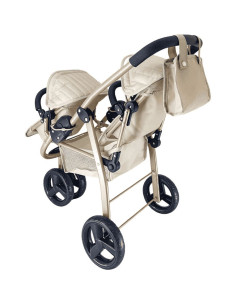 PequeBB Carro Gemelar Elegan Versalles 2 en 1 para Muñecas 2