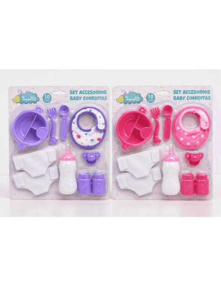 PequeBB Set Accesorios Baby Comiditas – 10 Accesorios
