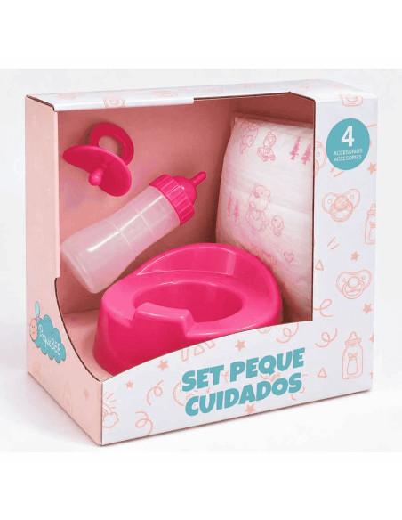 PequeBB Set Peque Cuidados – 4 Accesorios para Muñecas