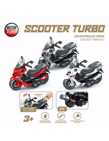 Scooter Turbo a Fricción Luces y Sonido Motor...