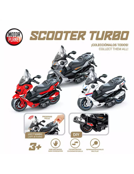 Scooter Turbo a Fricción Luces y Sonido Motor Planet