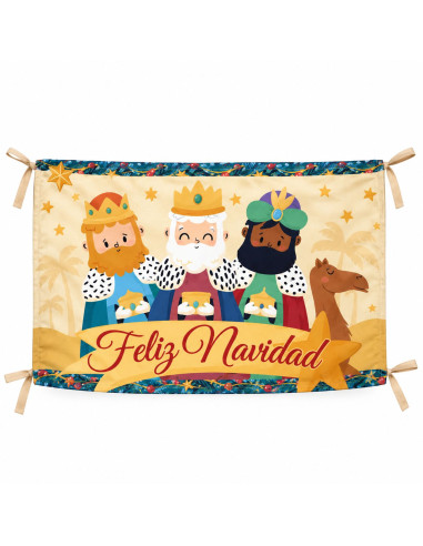 Balconera de Navidad Reyes Magos «Feliz...