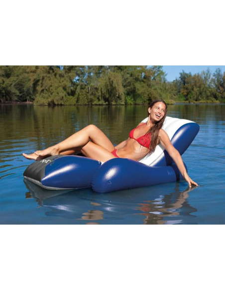 Sillón Hinchable reclinable flotante, 71 x 53 pulgadas