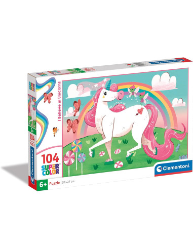 Clementoni - Puzzle infantil 104 piezas Unicornios