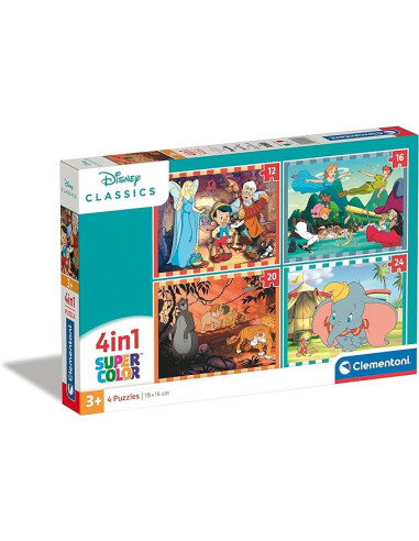 Puzzle Disney Classics Animales 4 en 1