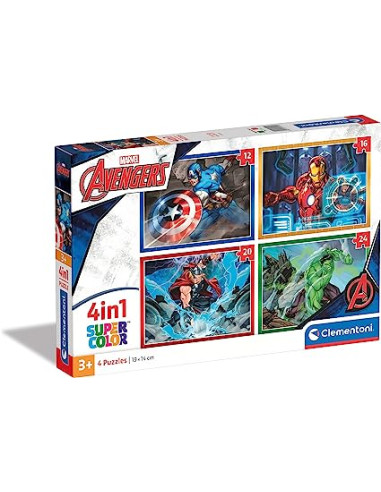 Puzzle Infantil Marvel Avengers 4 en 1 