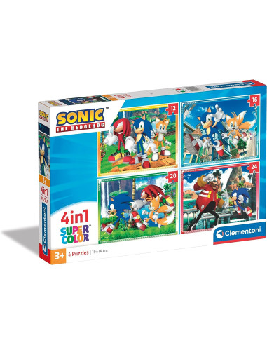 Puzzle Sonic Infantil 4 1: Puzzles de 12, 16, 20 y 24 Piezas