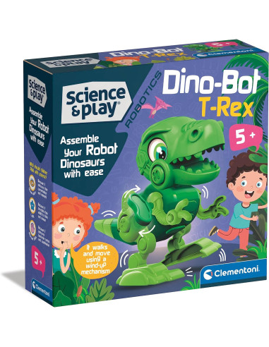 Clementoni- Dino BOT T-Rex, Set de Robot para Montar y Aprender robótica