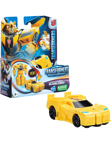 Transformers Earthspark - Bumblebee - Cambiador De 1 Paso Con Giro - Figura - Transformers