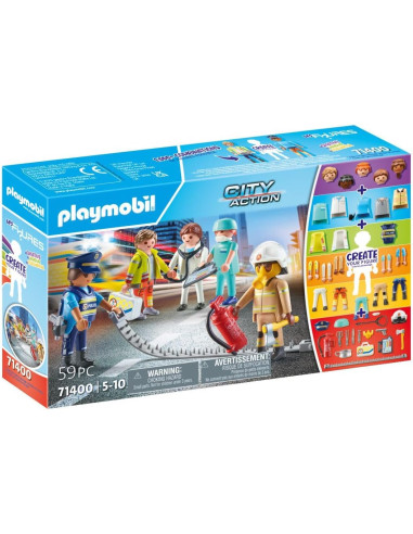 PLAYMOBIL My Figures, Equipo de Rescate 71400