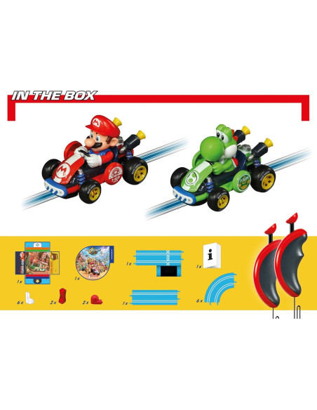 Circuito Carrera First Nintendo Mario Kart World 2,4 m con Mario y Yoshi