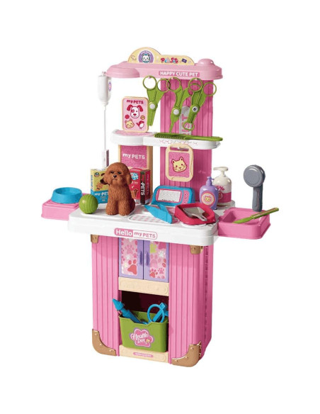 Role Planet Trolley Pets Care Center 2 en 1 con 35 Accesorios