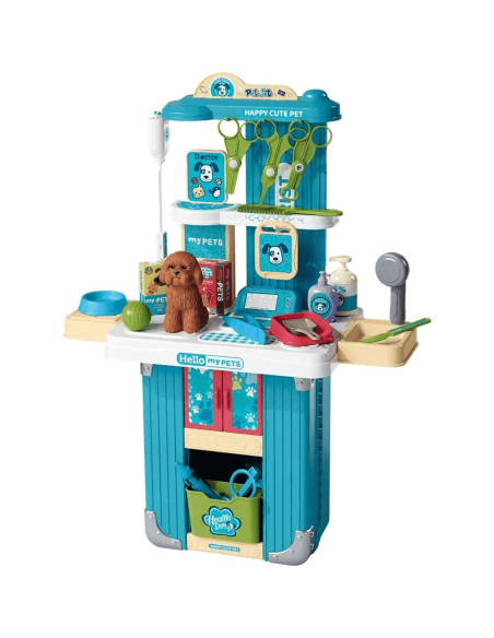 Role Planet Trolley Pets Care Center 2 en 1 con 35 Accesorios