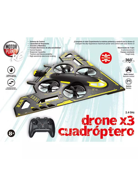 Drone X3 R/C Cuadróptero Pro 2,4 GHz Motor Planet
