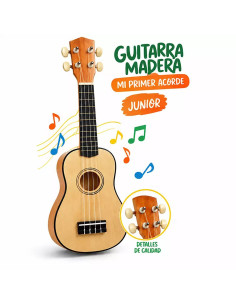 Guitarra de Madera Pequeña Acordes 57 cm