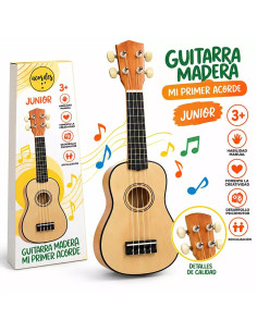Guitarra de Madera Pequeña Acordes 57 cm 2