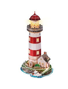 Puzzle 3D Night Edition Faro Con Led. 2