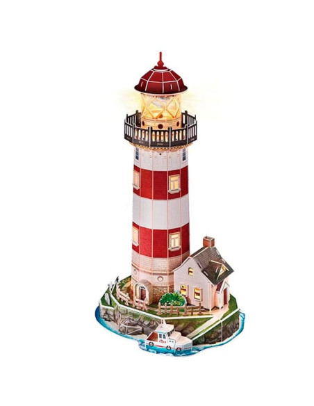 Puzzle 3D Night Edition Faro Con Led.