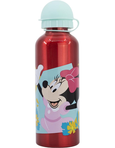 Botella de agua infantil reutilizable de aluminio de 530 ml de Minnie Mouse