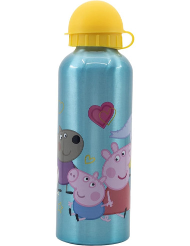 Botella de agua infantil reutilizable de aluminio de 530 ml de Peppa Pig