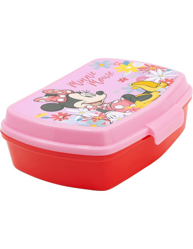 Fiambrera rectangular para el almuerzo infantil de Minnie Mouse