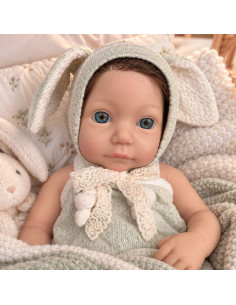Reborn Copito de Algodón 48 cm de Silicona con Cabello +3... 2