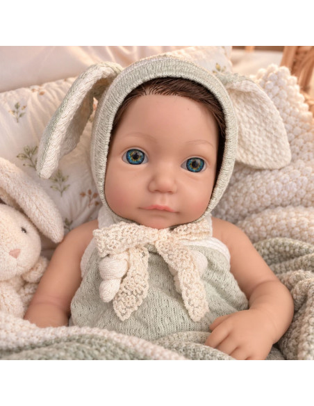 Reborn Copito de Algodón 48 cm de Silicona con Cabello +3 años