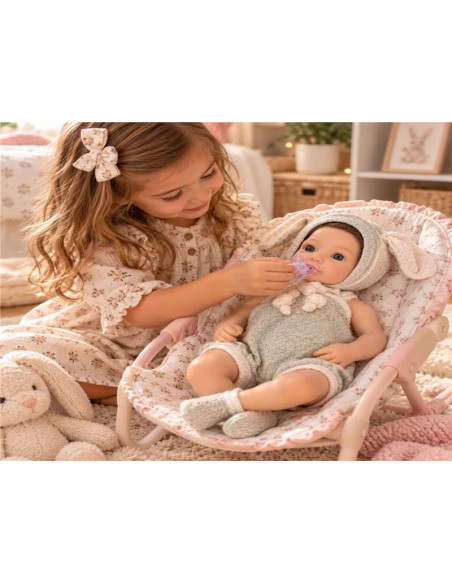 Reborn Copito de Algodón 48 cm de Silicona con Cabello +3 años