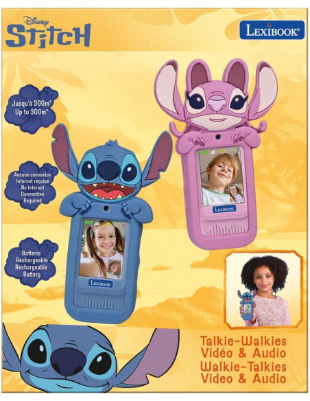 LEXIBOOK, Stitch, Walkie-talkies de vídeo, Pantalla a Color
