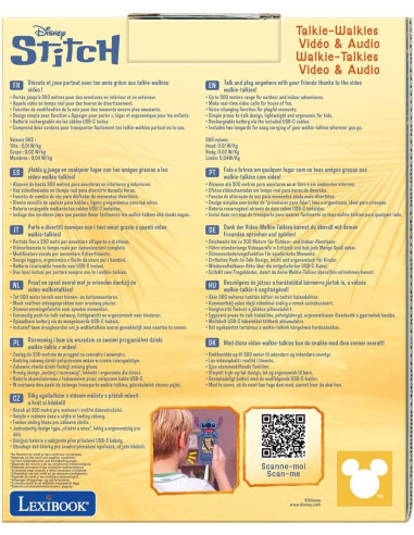 LEXIBOOK, Stitch, Walkie-talkies de vídeo,...